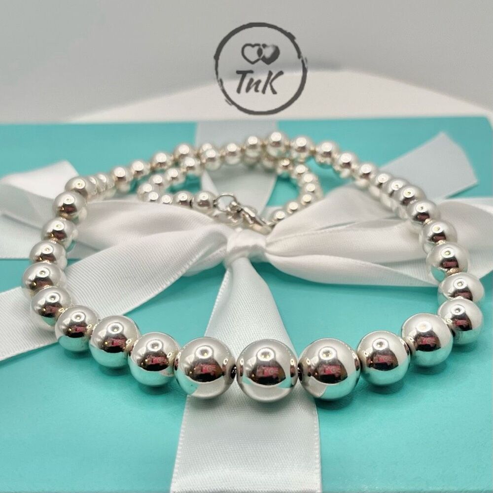Tiffany & Co Hardwear Graduated Ball Bead Necklace - 925 Silver - 16” - Picture 6 of 15